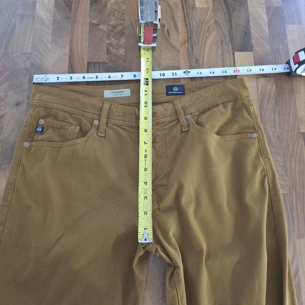 Adriano Goldschmied The Graduate Tailored Leg Pant in Golden Brown Sz 32X34 NEW - Picture 8 of 11